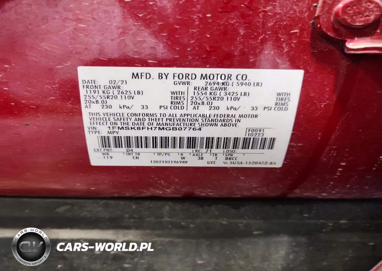2021 Ford Explorer Limited VIN:1FMSK8FH7MGB07764 - 13