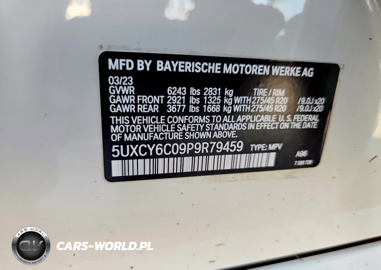 BMW X6 XDRIVE4 VIN:5UXCY6C09P9R79459 - 13
