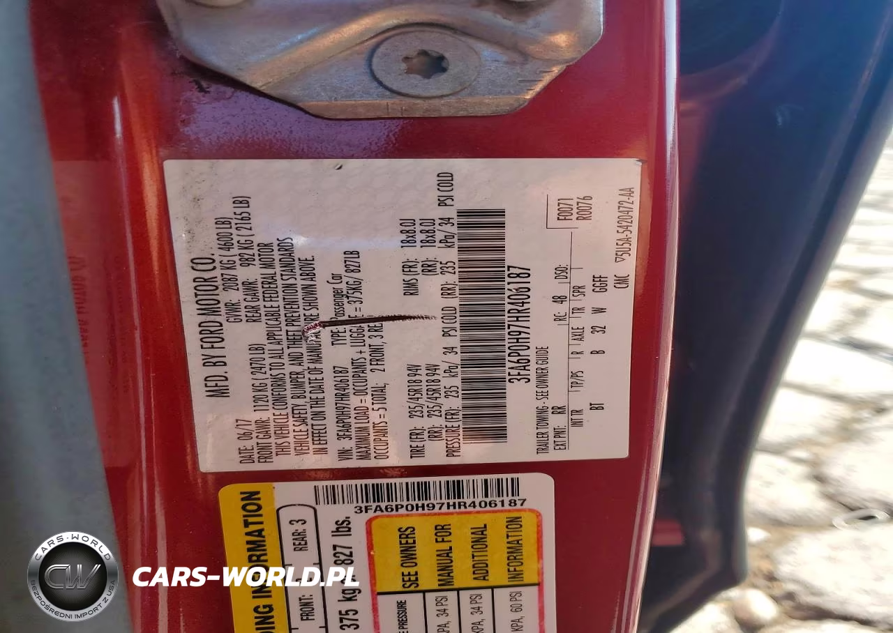 2017 Ford Fusion Se VIN:3FA6P0H97HR406187 - 12