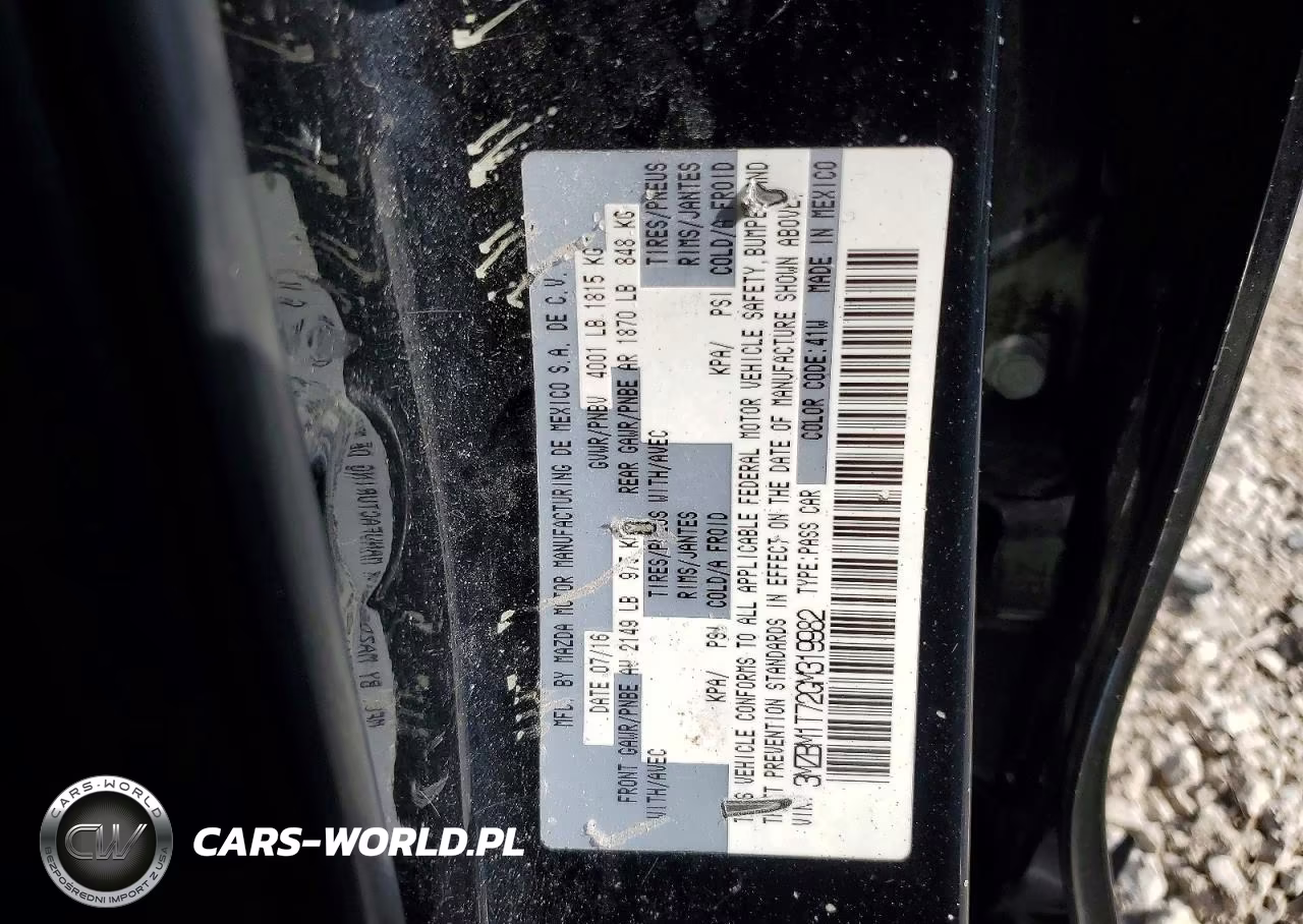 2016 Mazda 3 Sport VIN:3MZBM1T72GM319982 - 12