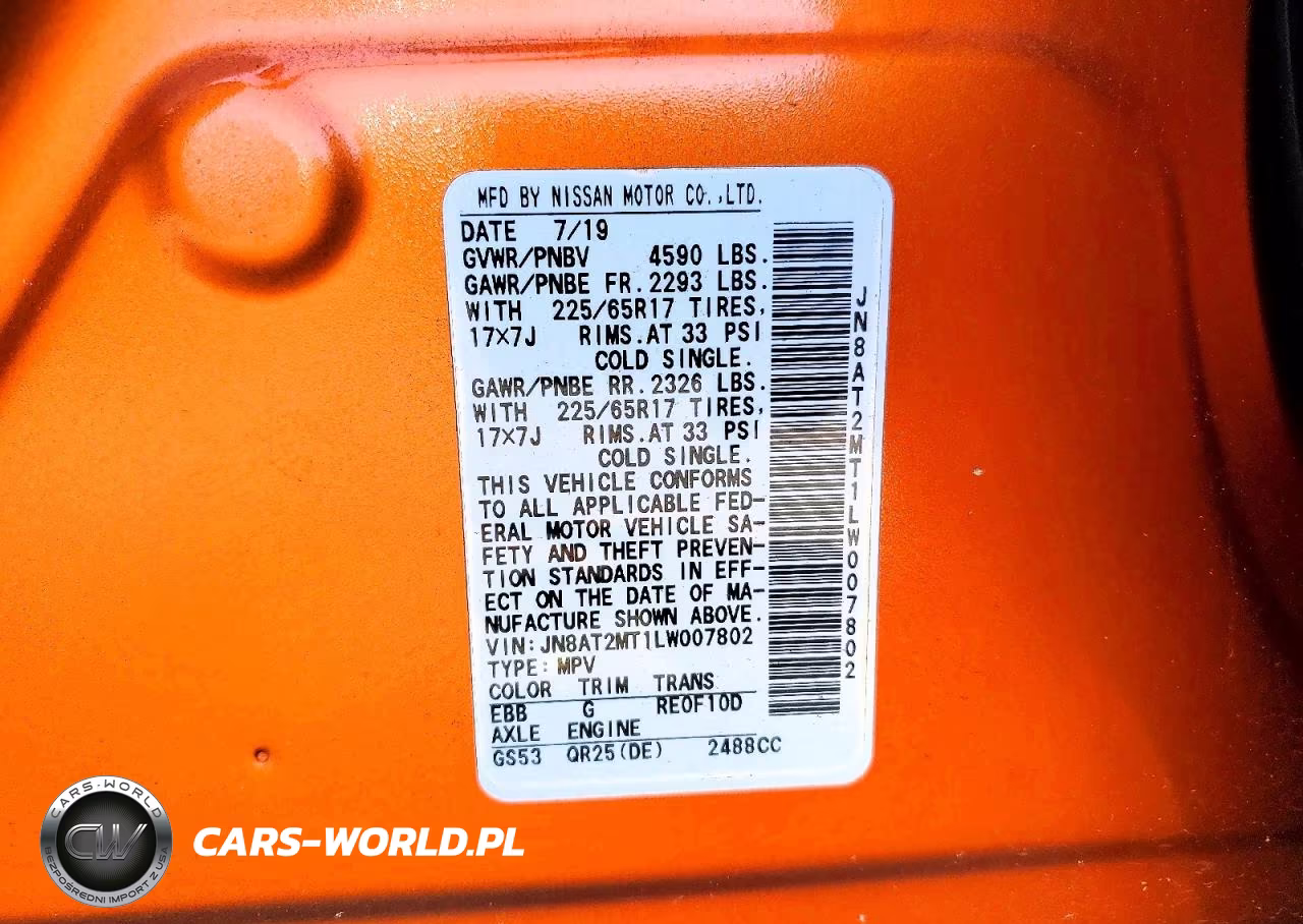 2020 Nissan Rogue Sv VIN:JN8AT2MT1LW007802 - 14