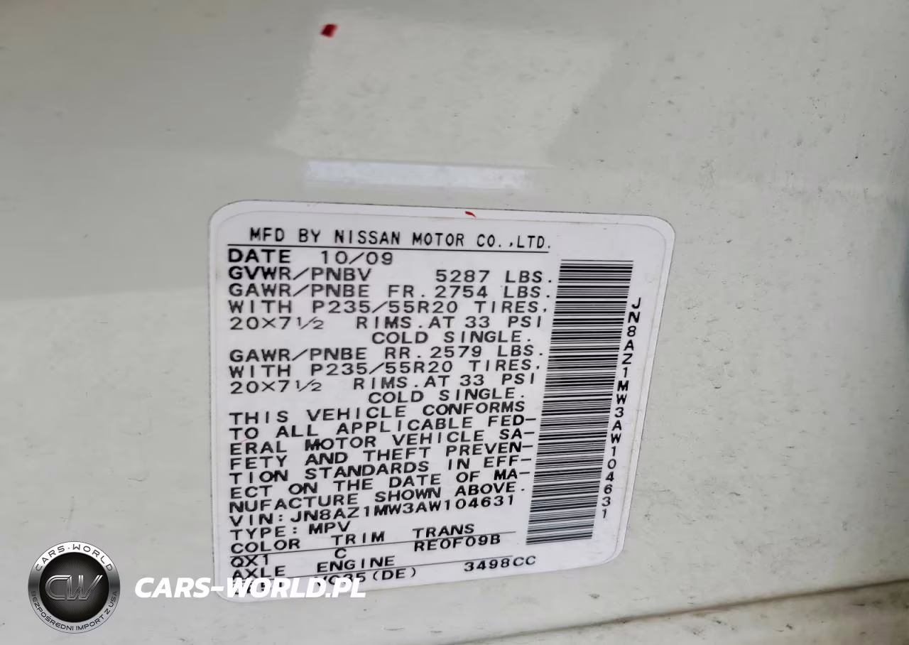 2010 Nissan Murano S VIN:JN8AZ1MW3AW104631 - 13