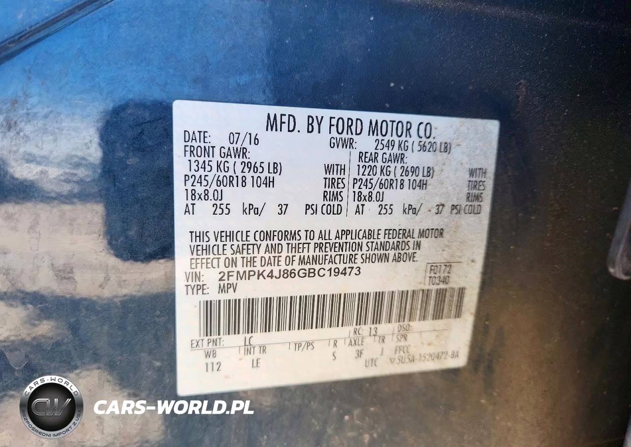 2016 Ford Edge Sel VIN:2FMPK4J86GBC19473 - 13