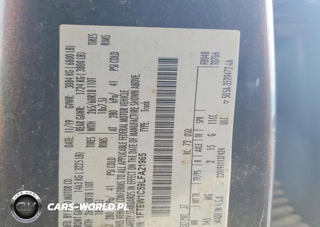 2020 Ford F150 Supercrew VIN:1FTEW1C59LFA21965 - 13