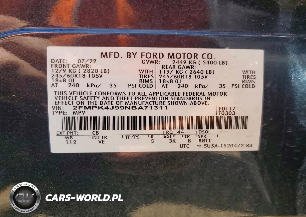 2022 Ford Edge Sel VIN:2FMPK4J99NBA71311 - 13