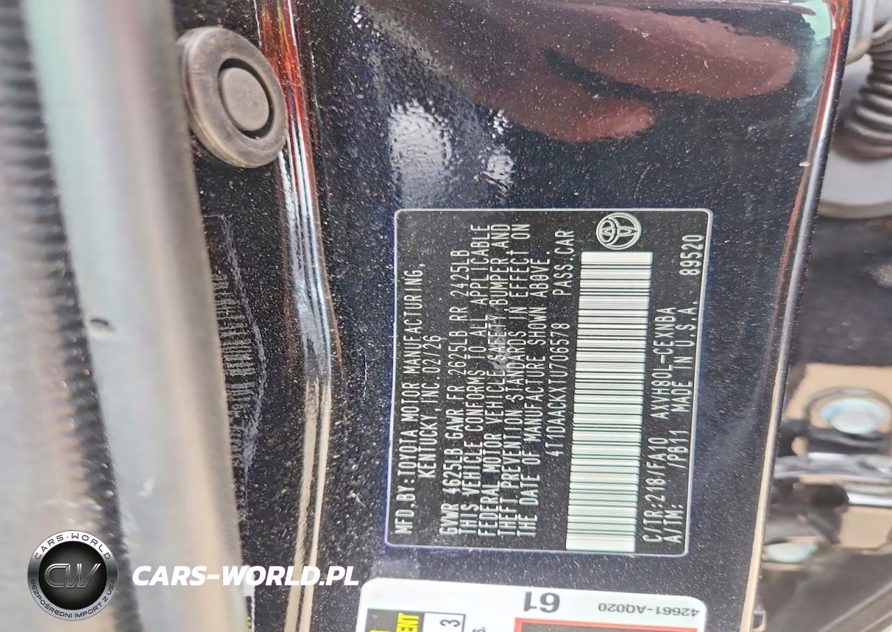 2026 Toyota Camry Le VIN:4T1DAACKXTU706578 - 13