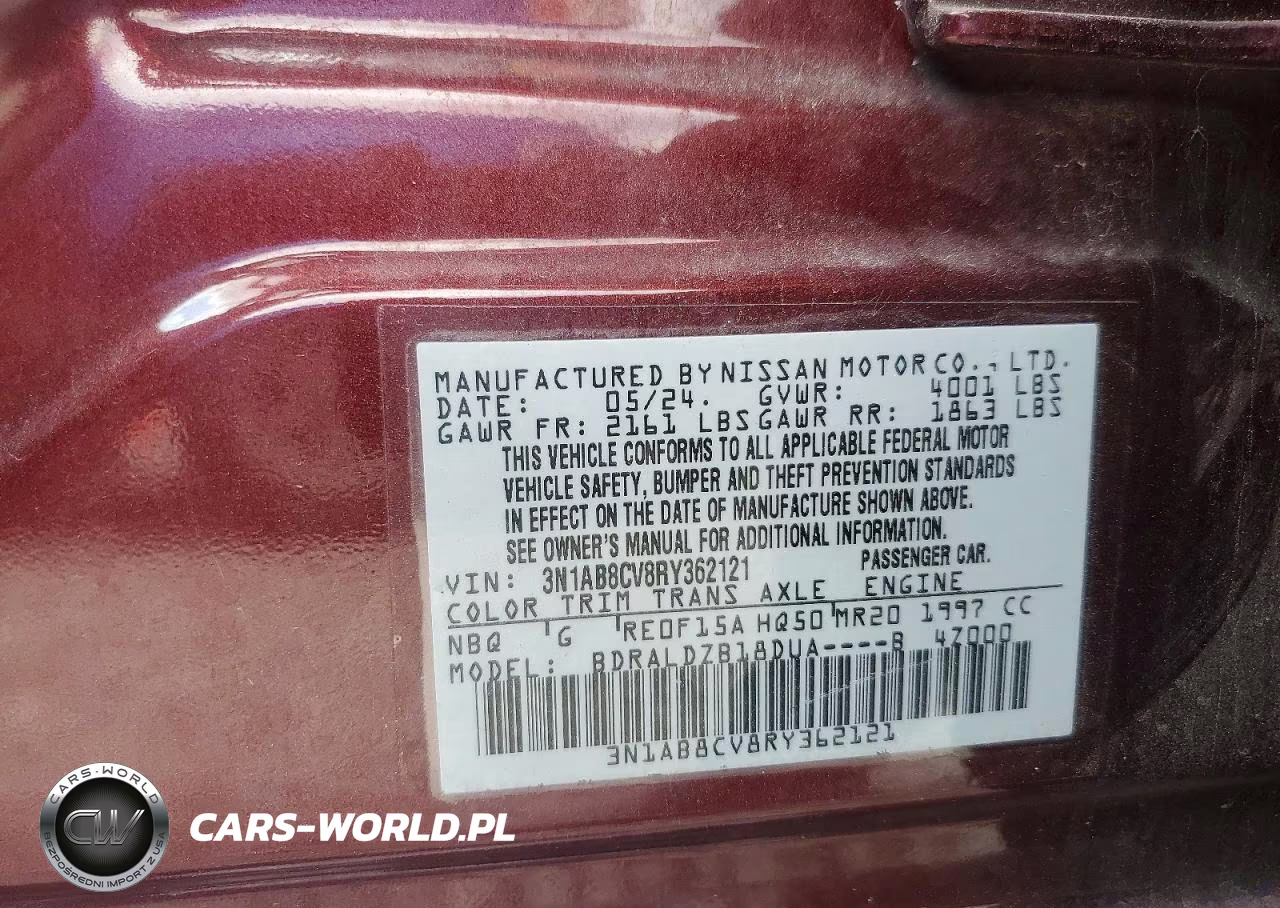 2024 Nissan Sentra Sv VIN:3N1AB8CV8RY362121 - 12
