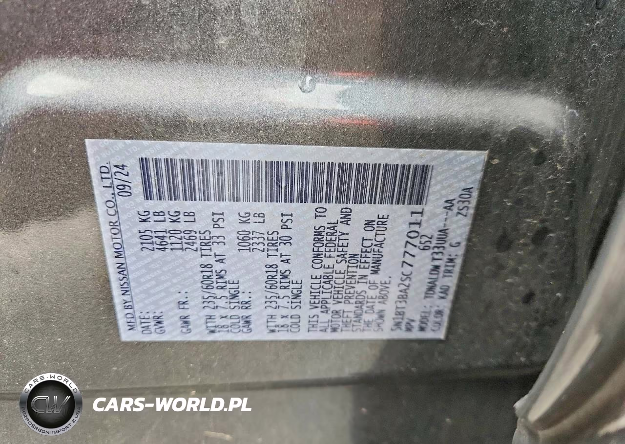2025 Nissan Rogue Sv VIN:5N1BT3BA2SC777011 - 14