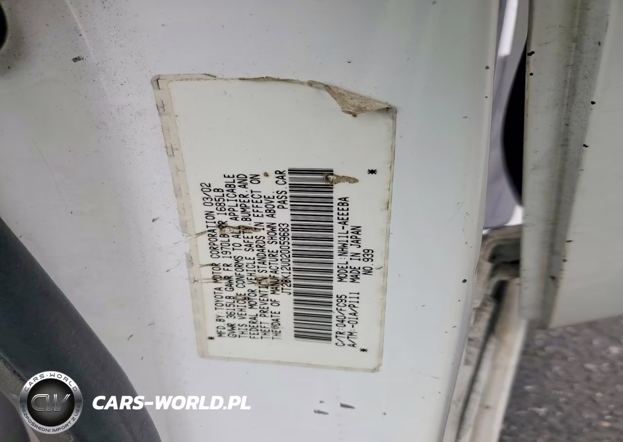 2002 Toyota Prius Base VIN:JT2BK12U020059683 - 12
