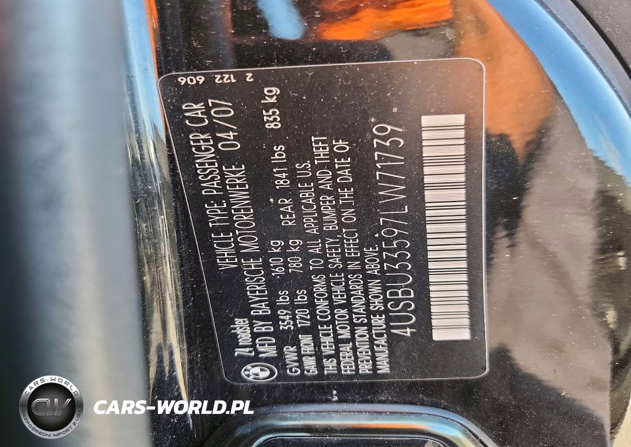 2007 BMW Z4 3.0 VIN:4USBU33597LW71739 - 12