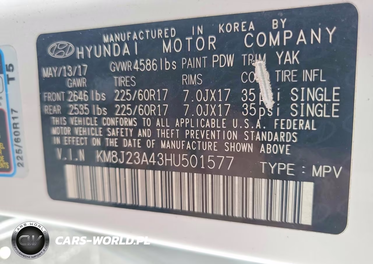2017 Hyundai Tucson Se VIN:KM8J23A43HU501577 - 13