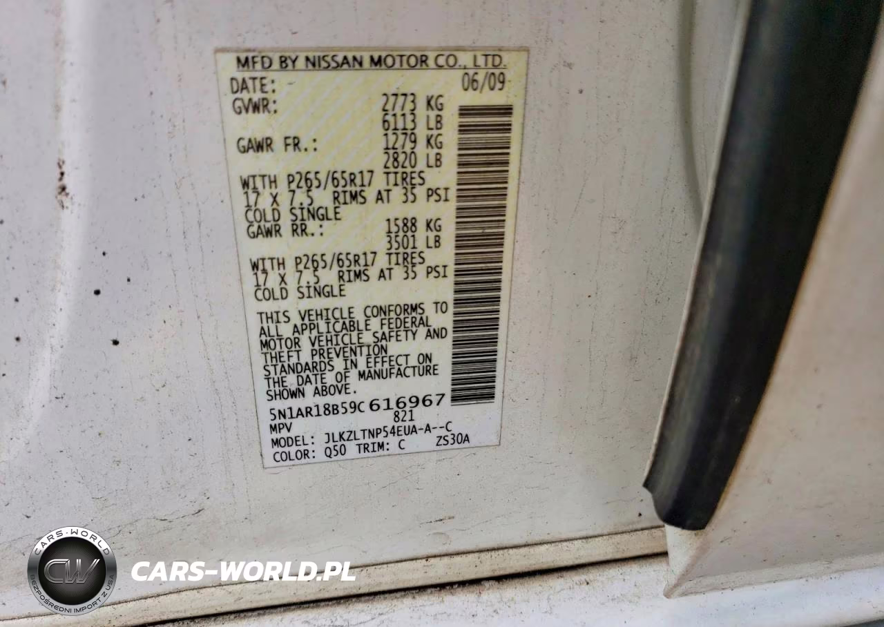 2009 Nissan Pathfinder S VIN:5N1AR18B59C616967 - 13