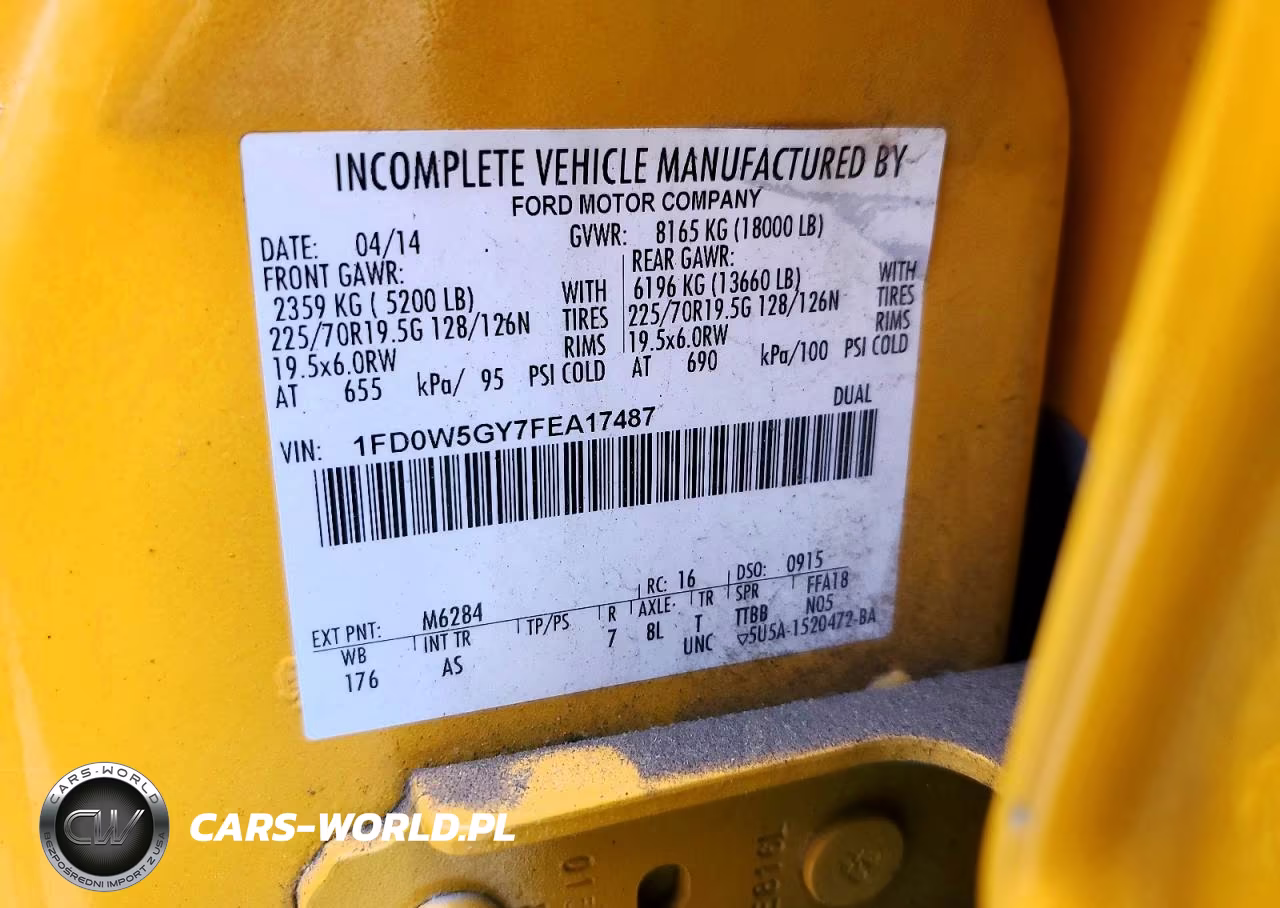 2015 Ford F550 Super Duty VIN:1FD0W5GY7FEA17487 - 12