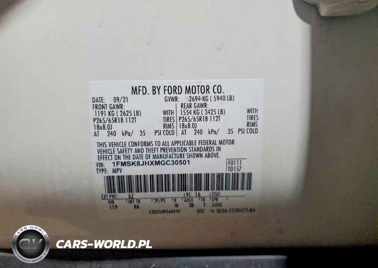 2021 Ford Explorer Timberline VIN:1FMSK8JHXMGC30501 - 13