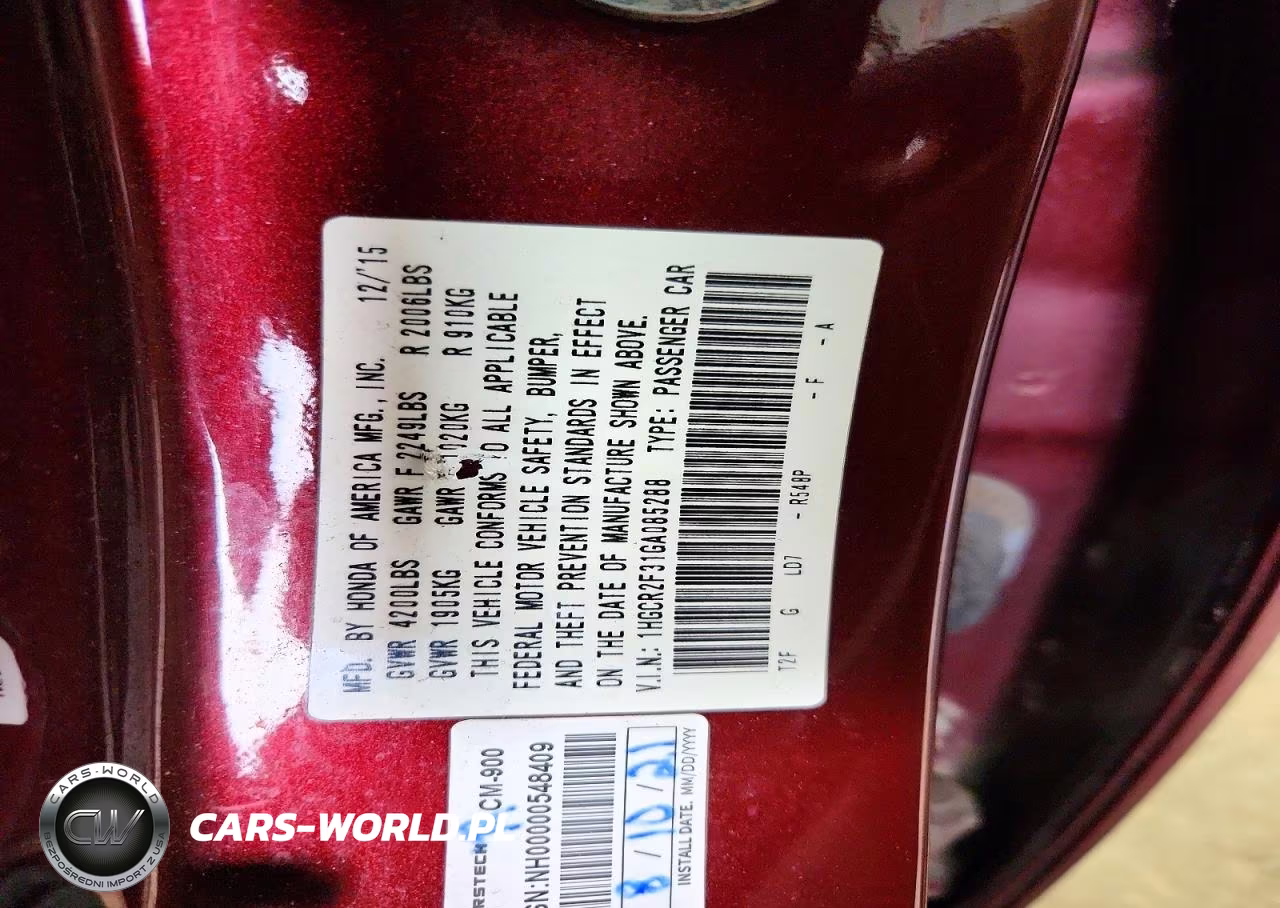 2016 Honda Accord Lx VIN:1HGCR2F31GA085288 - 12