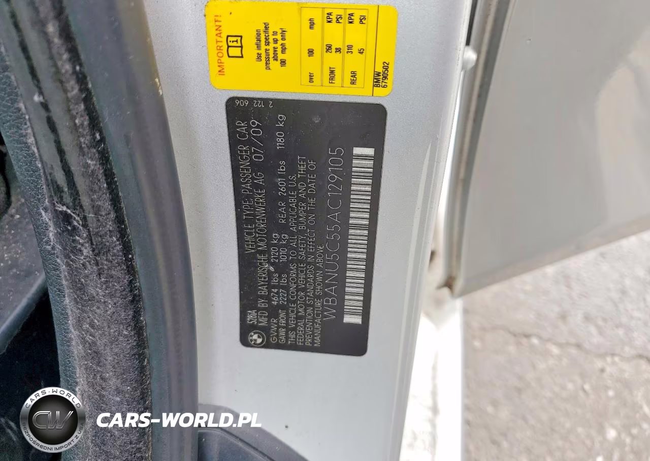 2010 BMW 528 I VIN:WBANU5C55AC129105 - 12