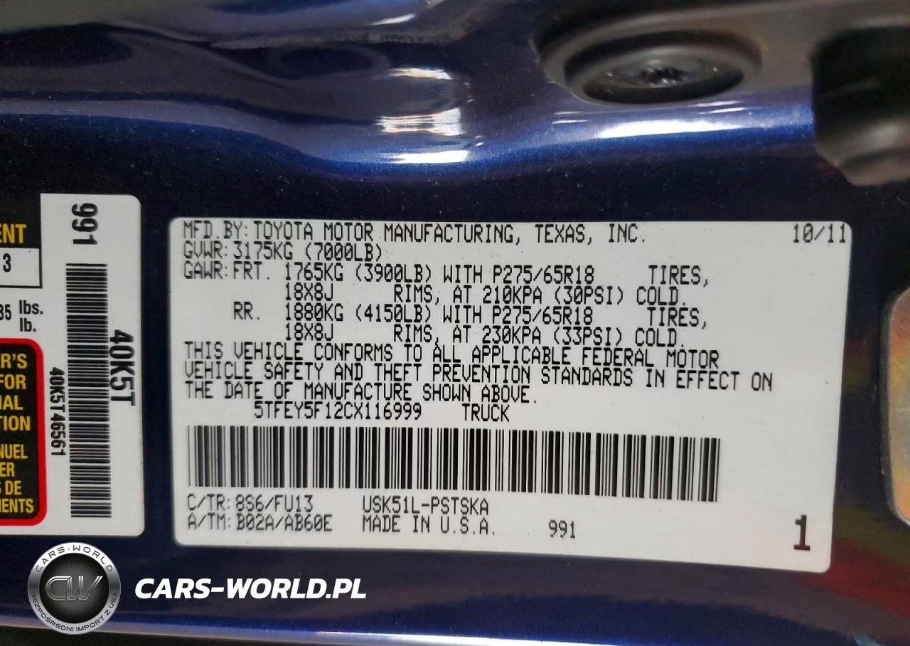 2012 Toyota Tundra Crewmax Sr5 VIN:5TFEY5F12CX116999 - 12