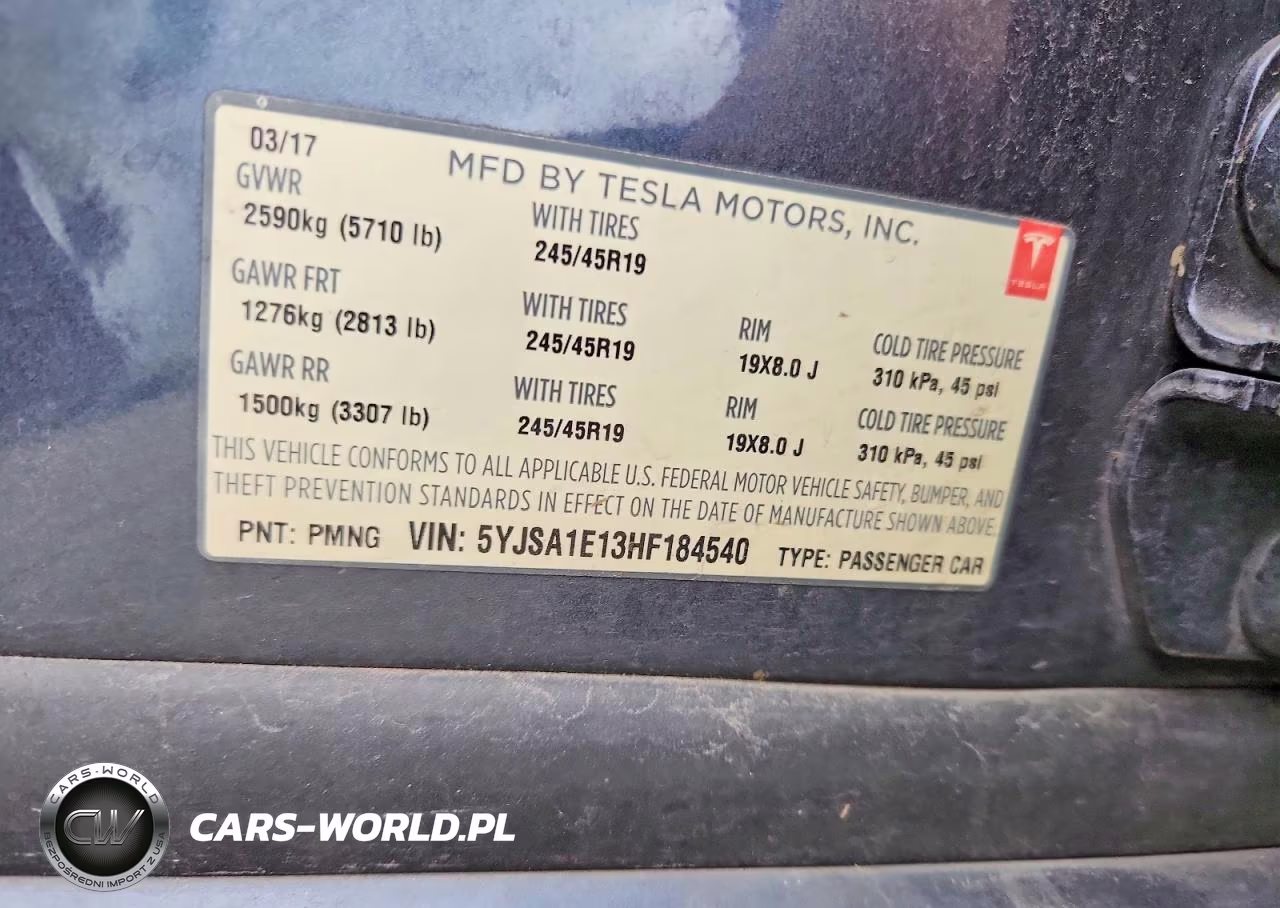 2017 Tesla Model S VIN:5YJSA1E13HF184540 - 13