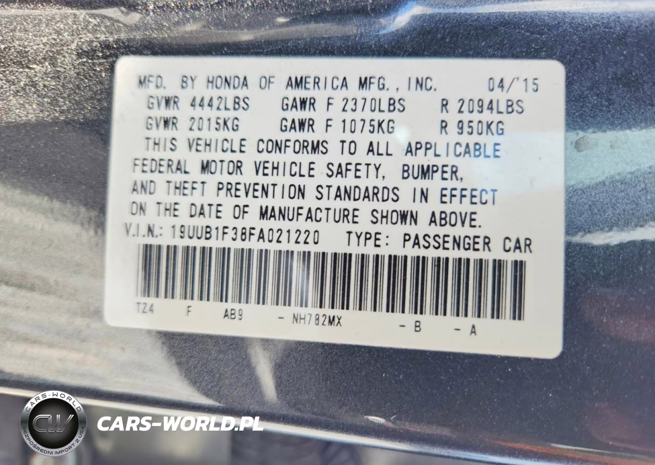 2015 Acura Tlx VIN:19UUB1F38FA021220 - 12