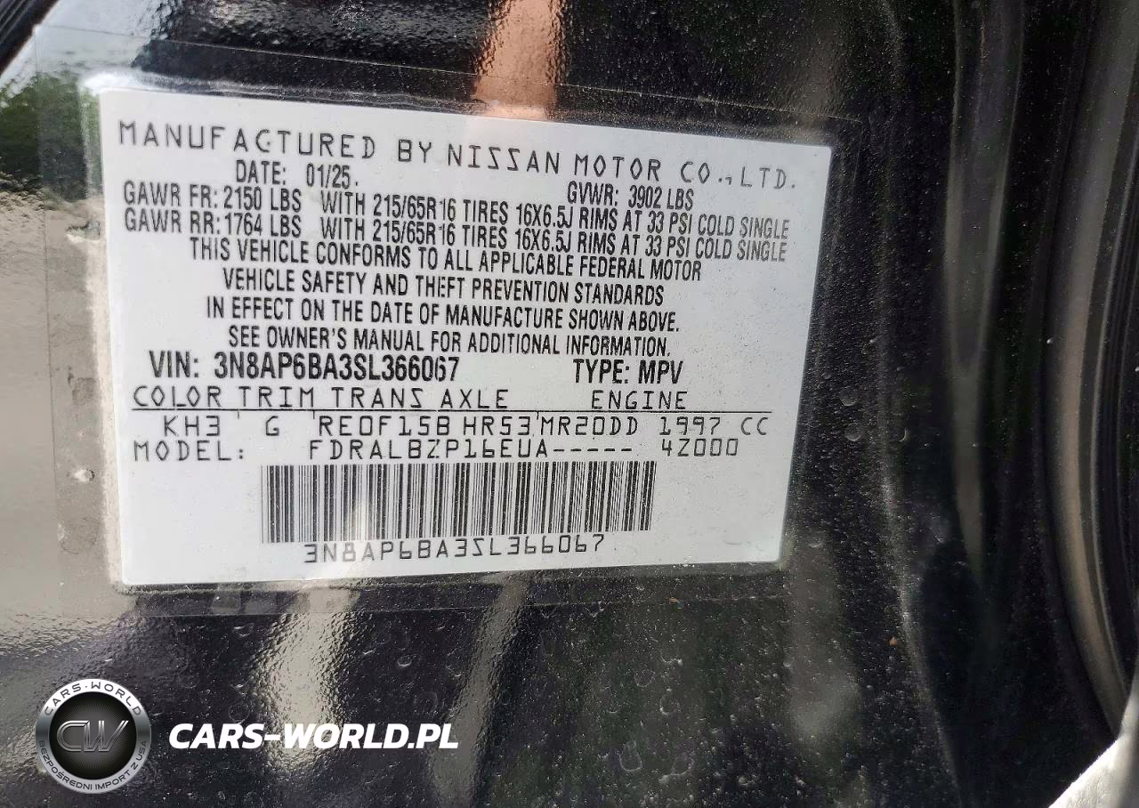 2025 Nissan Kicks S VIN:3N8AP6BA3SL366067 - 12