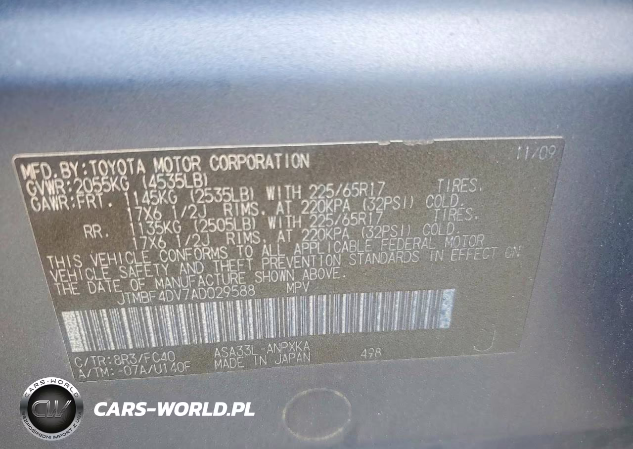 2010 Toyota Rav4 Base VIN:JTMBF4DV7AD029588 - 13