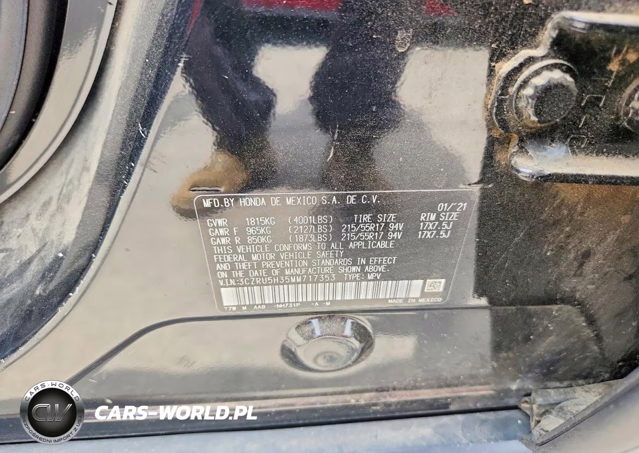 2021 Honda Hr-V Lx VIN:3CZRU5H35MM717353 - 13