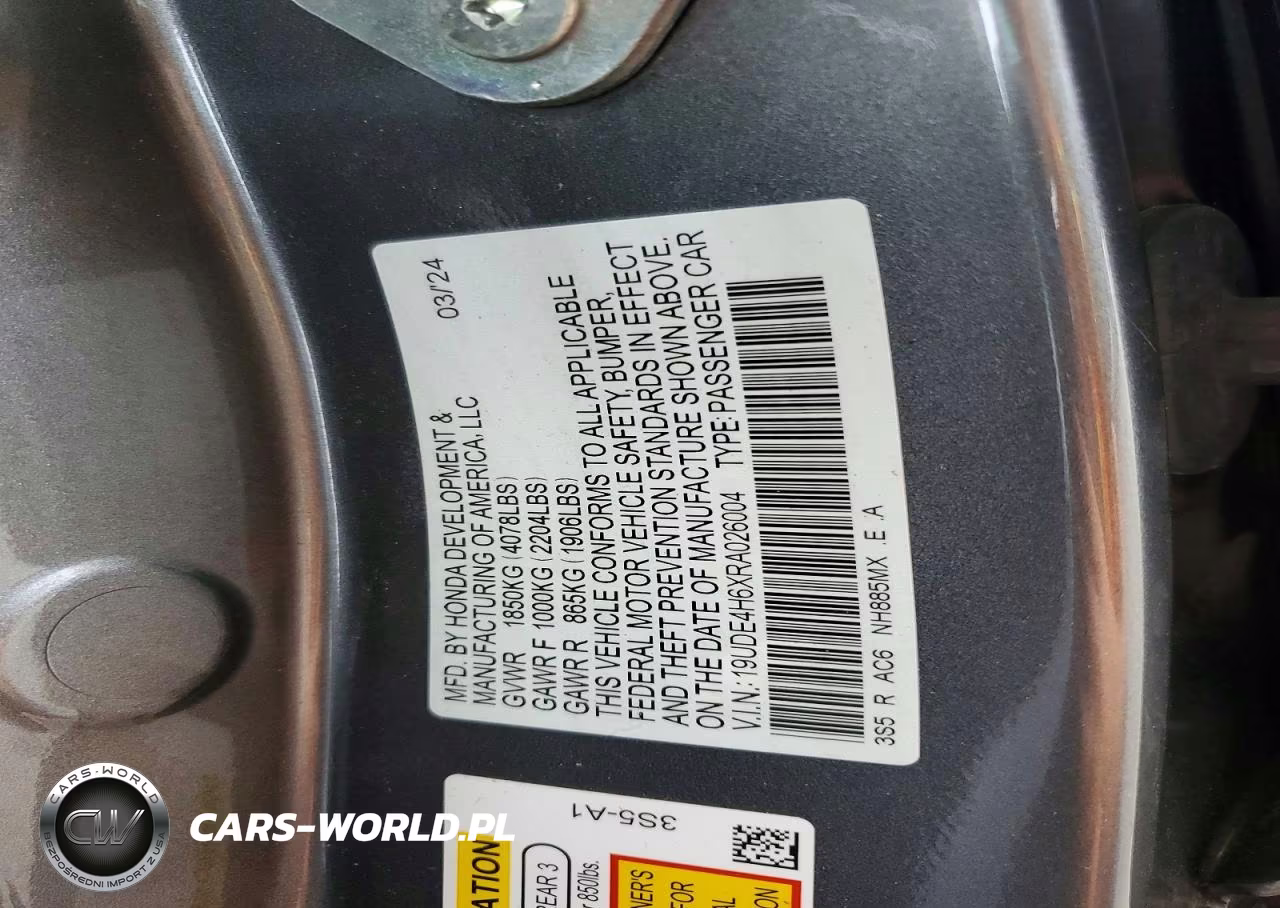 2024 Acura Integra A-Spec Tech VIN:19UDE4H6XRA026004 - 12