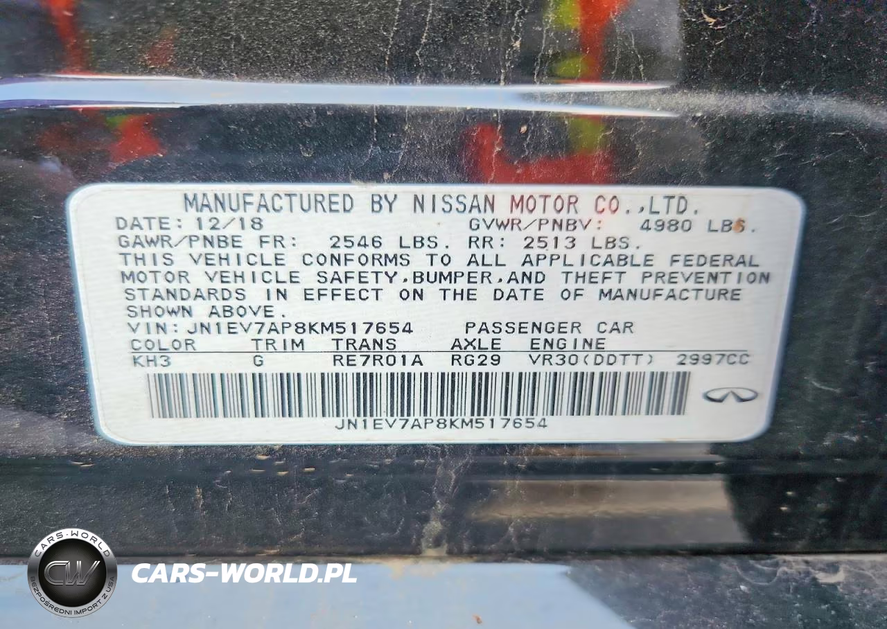 2019 Infiniti Q50 3.0T Luxe VIN:JN1EV7AP8KM517654 - 12