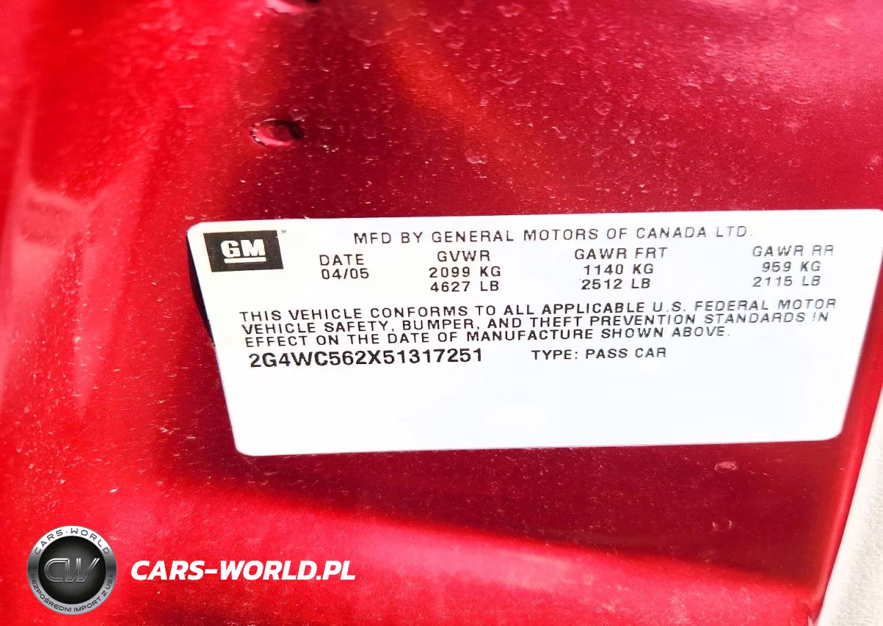 2005 Buick Lacrosse Cx VIN:2G4WC562X51317251 - 12