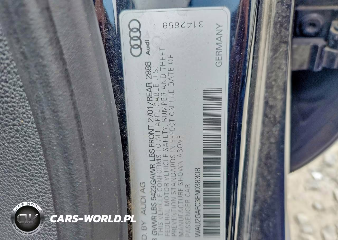 2014 Audi A7 Prestige VIN:WAU2GAFC3EN038308 - 12