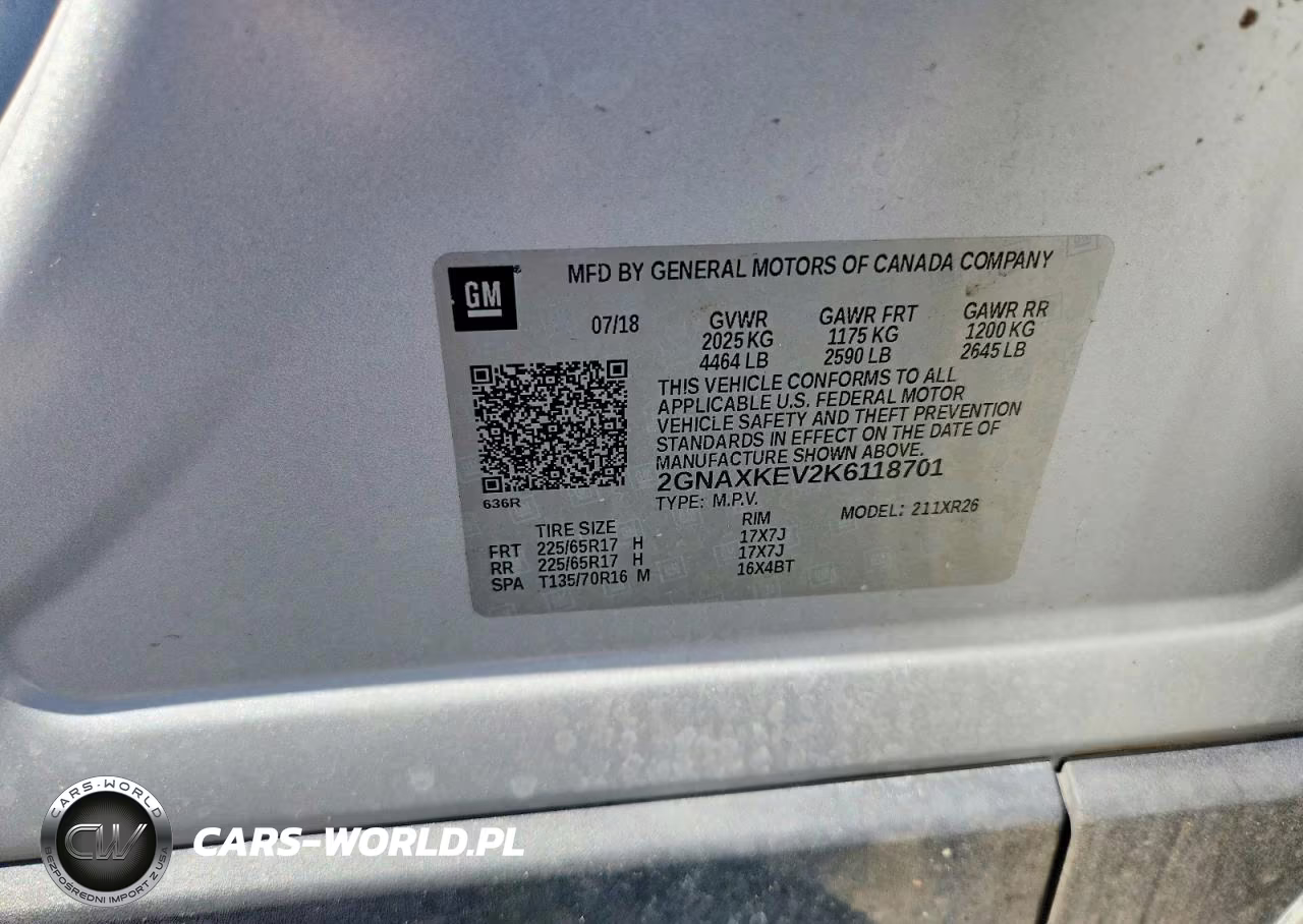 2019 Chevrolet Equinox Lt VIN:2GNAXKEV2K6118701 - 13