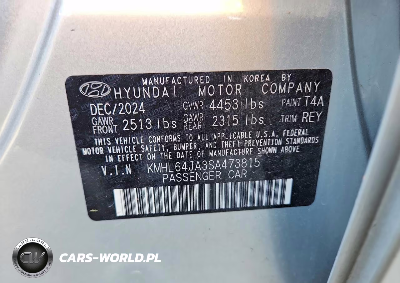 2025 Hyundai Sonata Sel VIN:KMHL64JA3SA473815 - 13