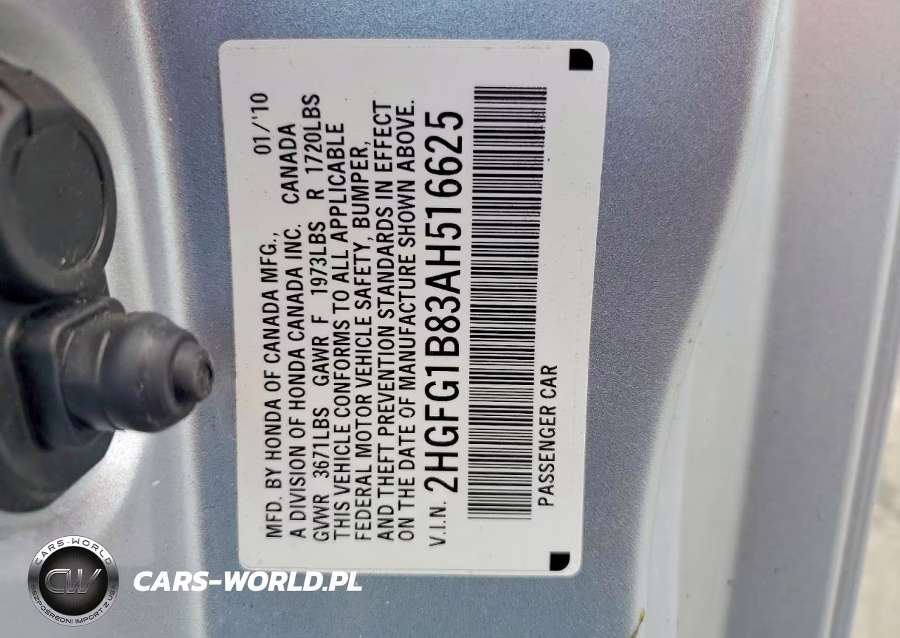 2010 Honda Civic Ex VIN:2HGFG1B83AH516625 - 12