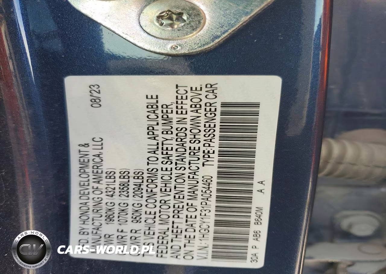 2023 Honda Accord Ex VIN:1HGCY1F31PA054460 - 12