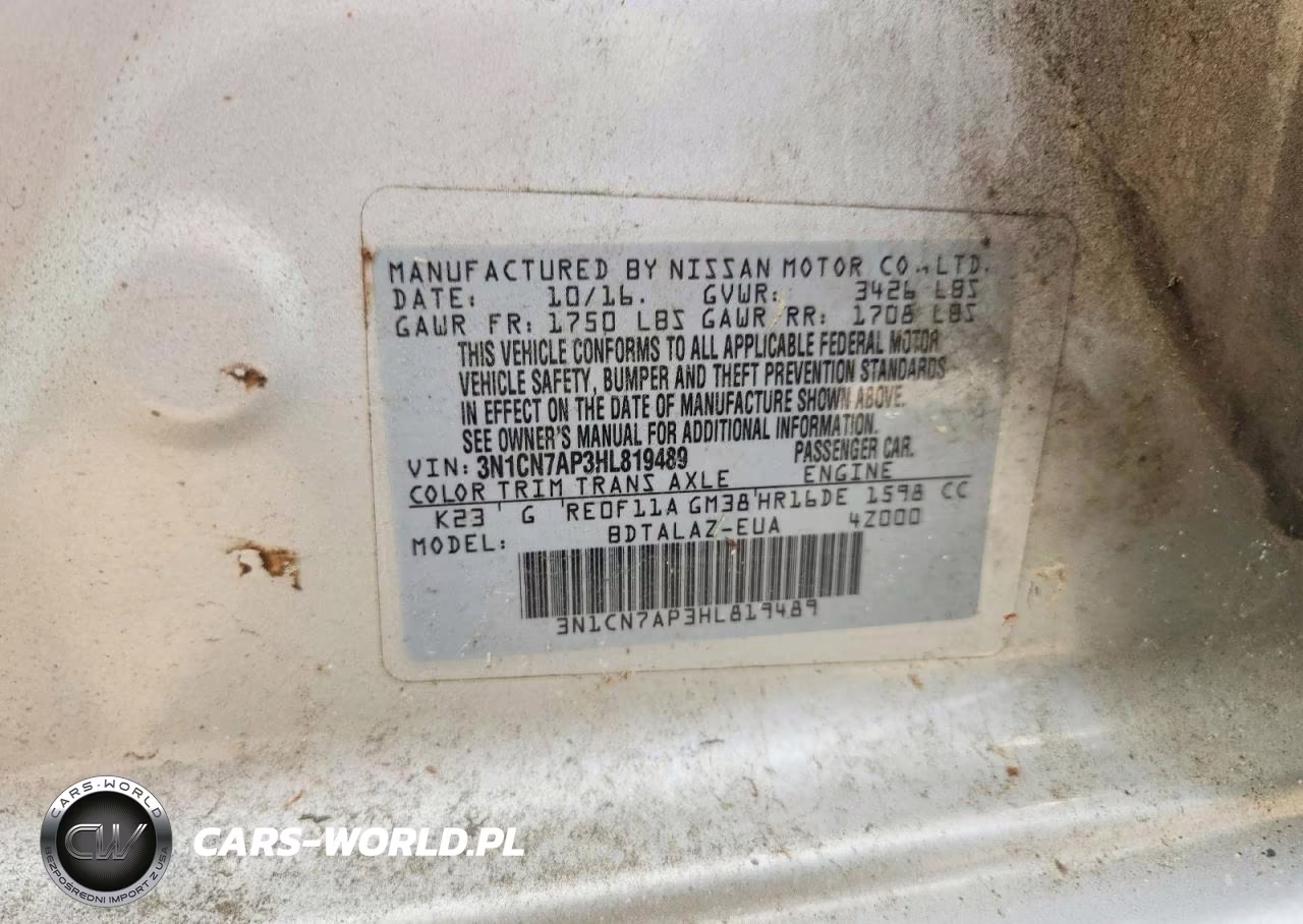 2017 Nissan Sentra S VIN:3N1CN7AP3HL819489 - 13