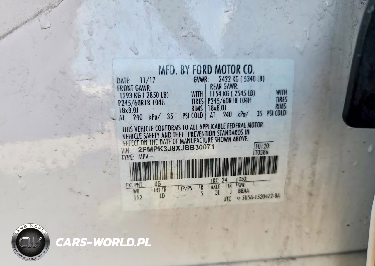2018 Ford Edge Sel VIN:2FMPK3J8XJBB30071 - 13