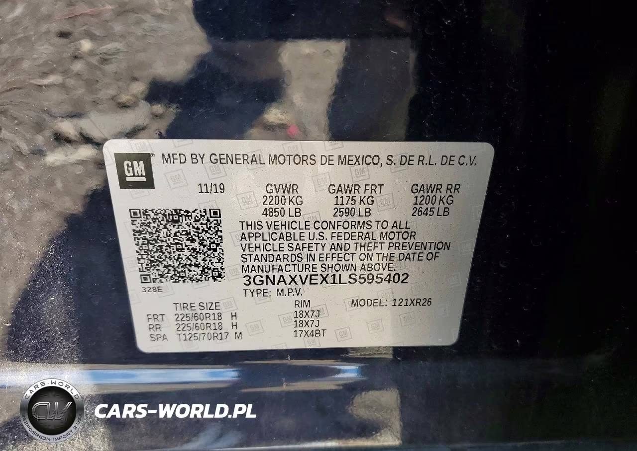 2020 Chevrolet Equinox Lt VIN:3GNAXVEX1LS595402 - 12