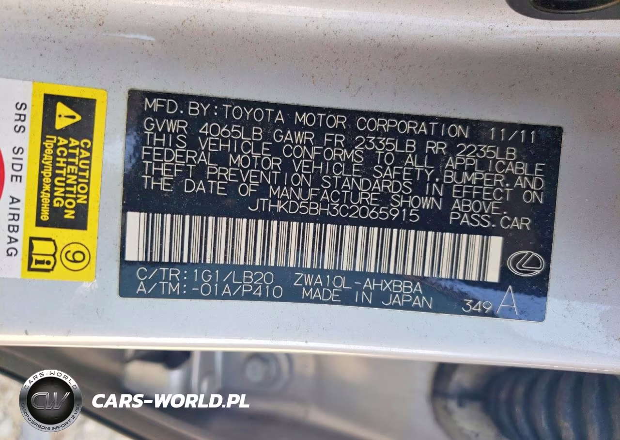 2012 Lexus Ct 200 VIN:JTHKD5BH3C2065915 - 13