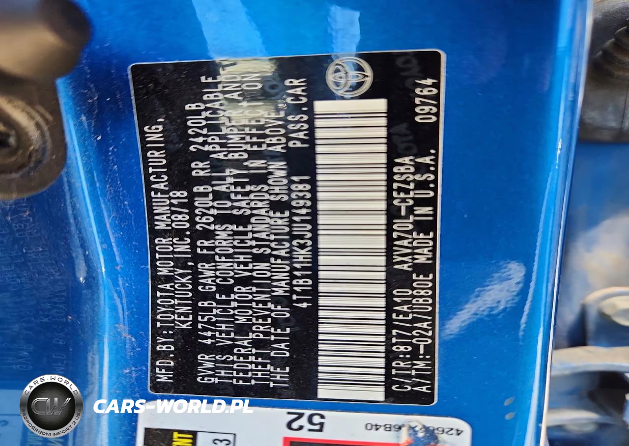 2018 Toyota Camry Se VIN:4T1B11HK3JU149381 - 12