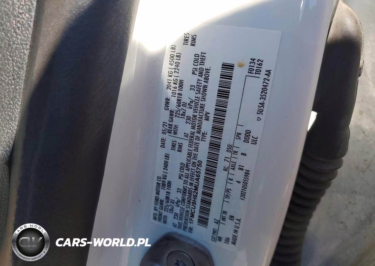 2021 Ford Escape Sel VIN:1FMCU9H62MUA65750 - 13