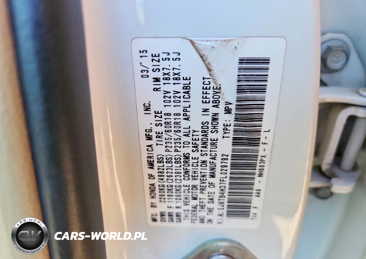 2015 Acura Rdx VIN:5J8TB4H37FL029792 - 13