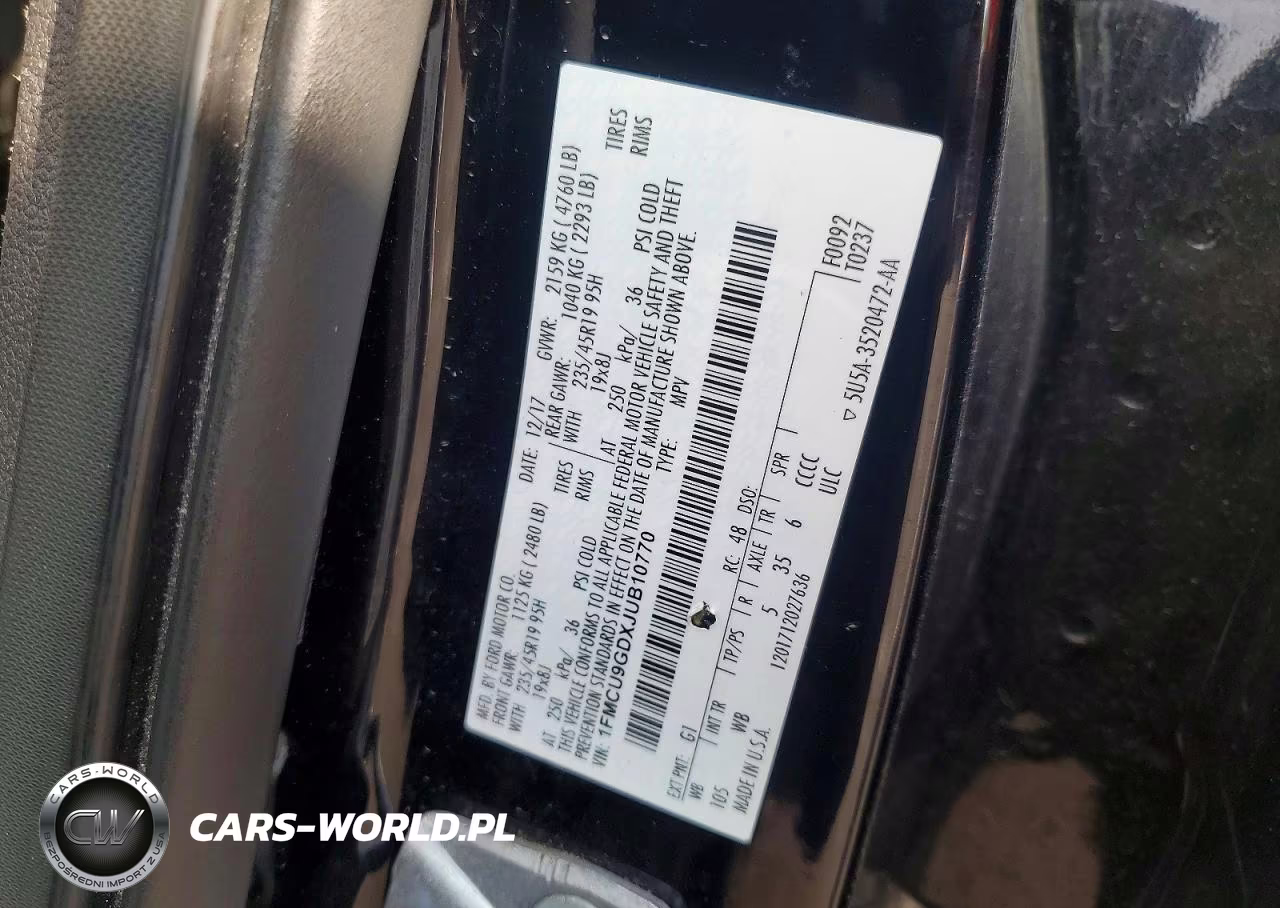 2018 Ford Escape Se VIN:1FMCU9GDXJUB10770 - 13