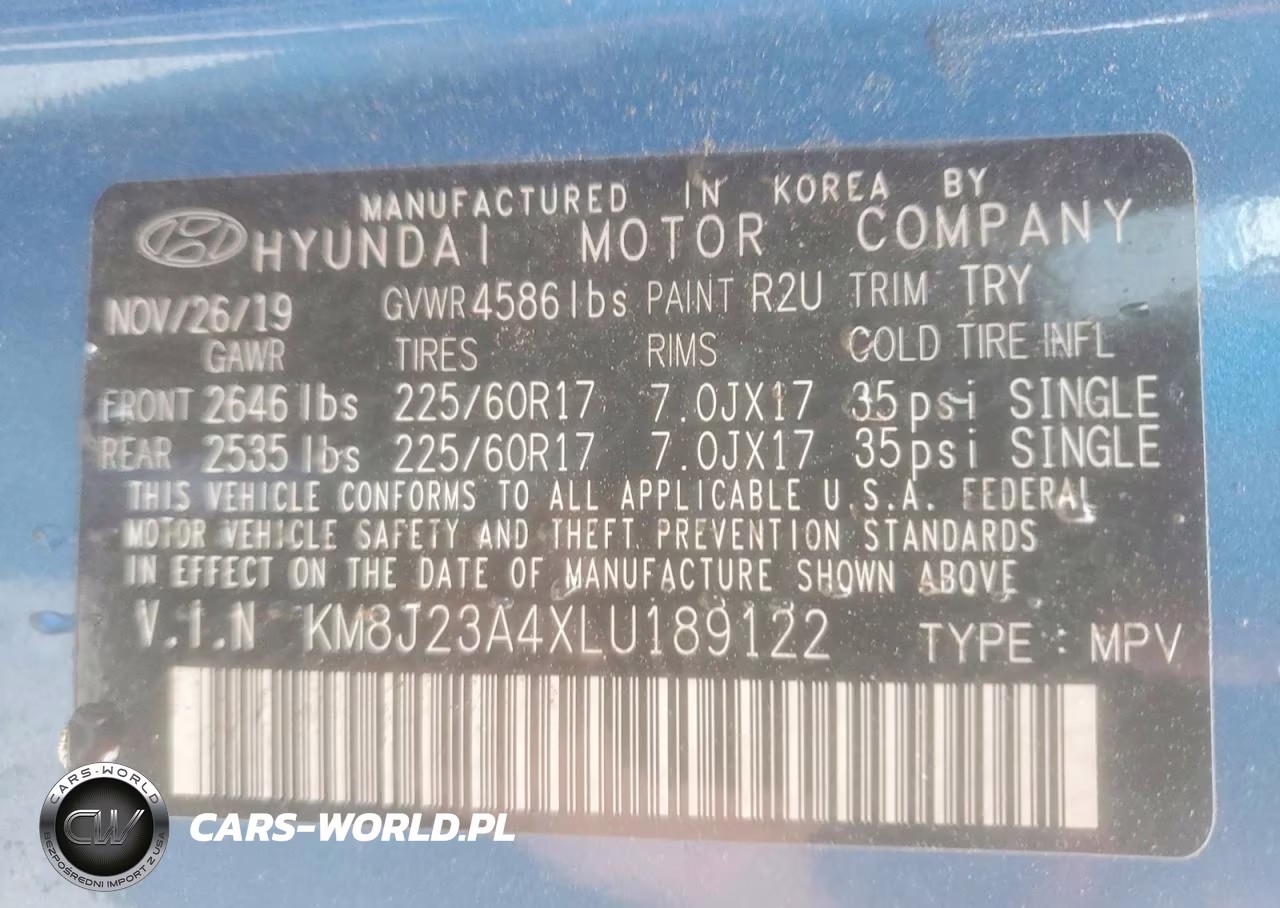 2020 Hyundai Tucson Se VIN:KM8J23A4XLU189122 - 13