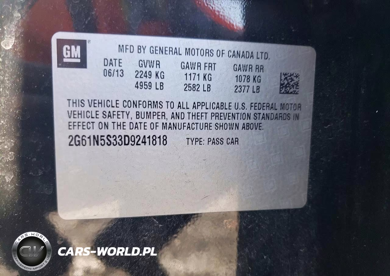 2013 Cadillac Xts VIN:2G61N5S33D9241818 - 13