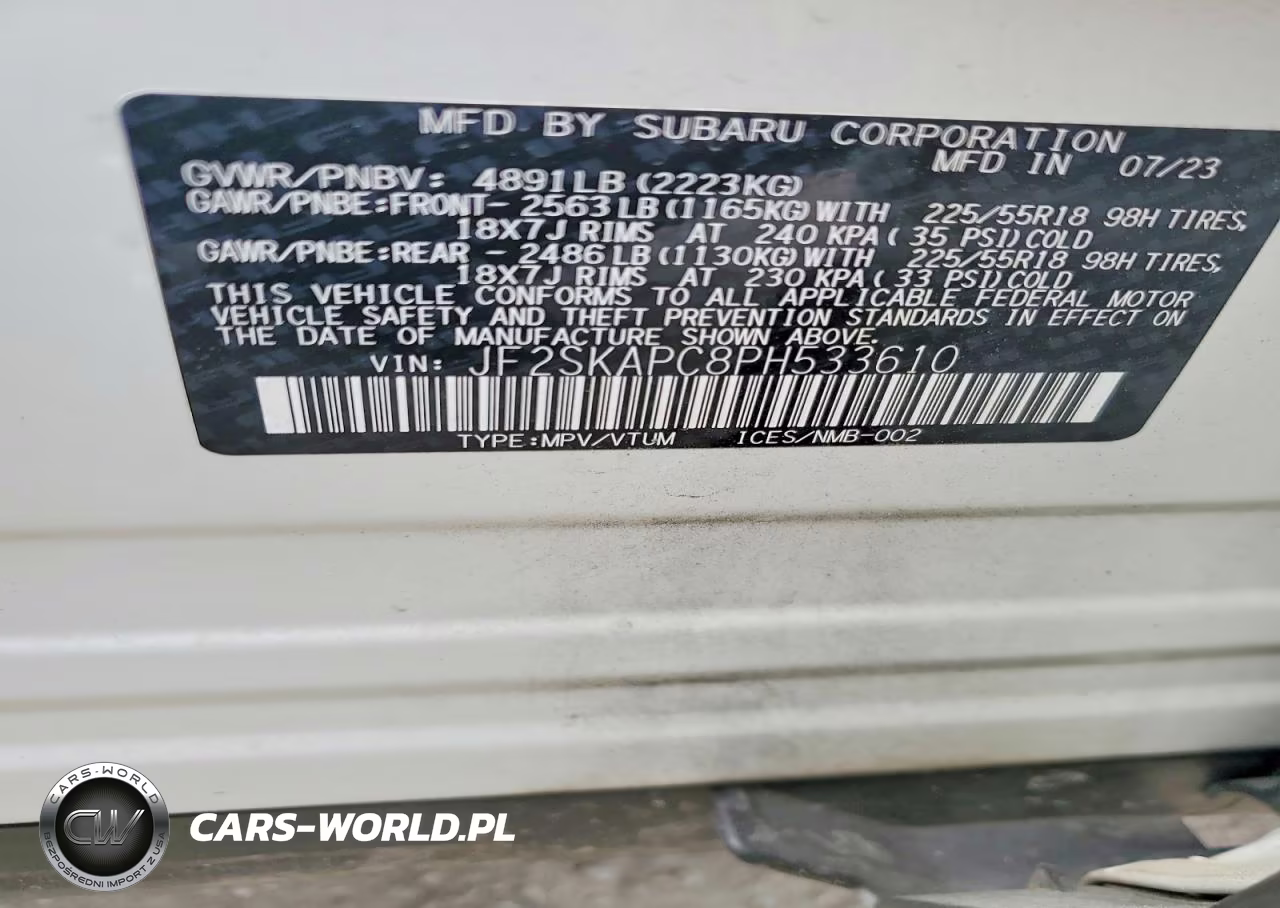 2023 Subaru Forester Limited VIN:JF2SKAPC8PH533610 - 13