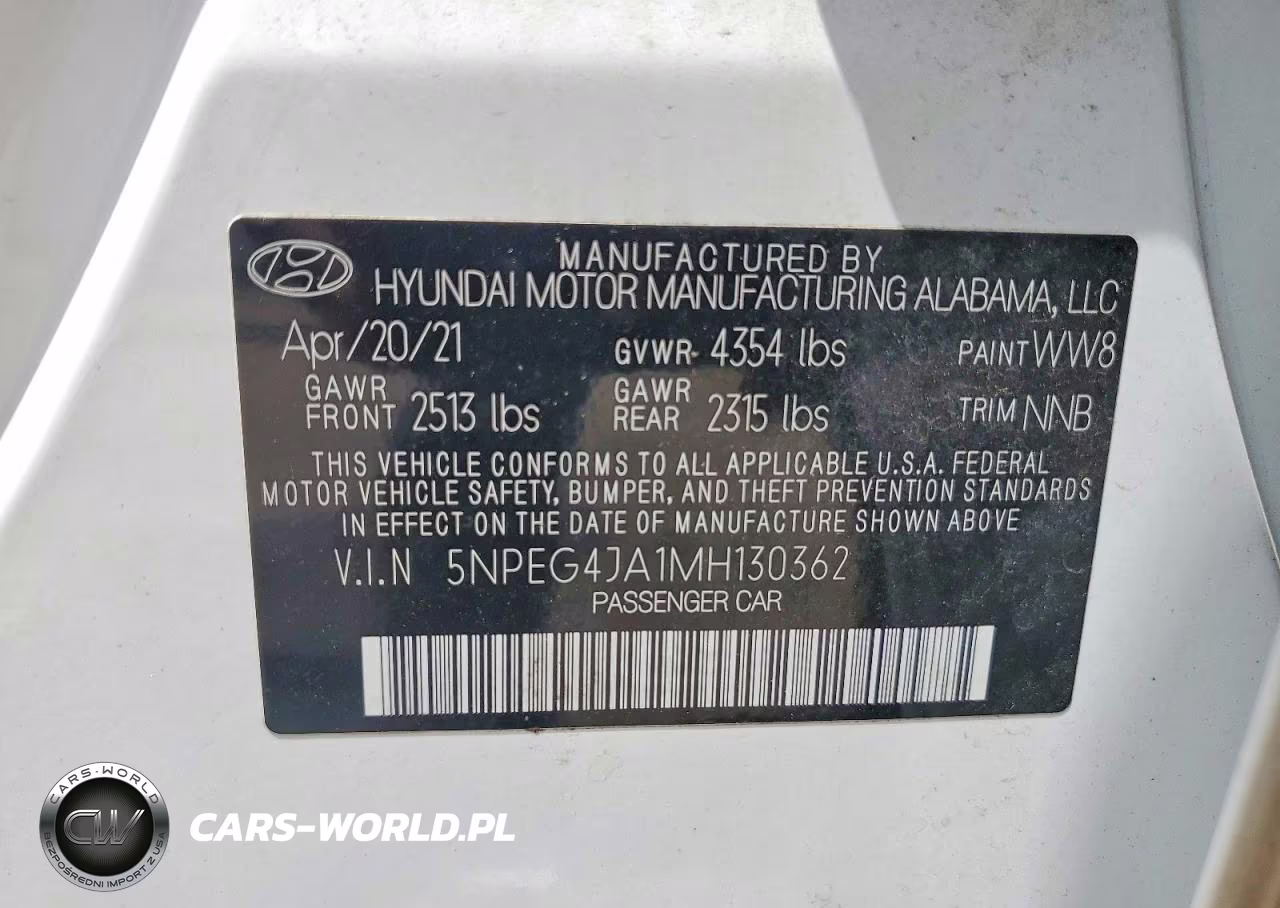 2021 Hyundai Sonata Se VIN:5NPEG4JA1MH130362 - 12