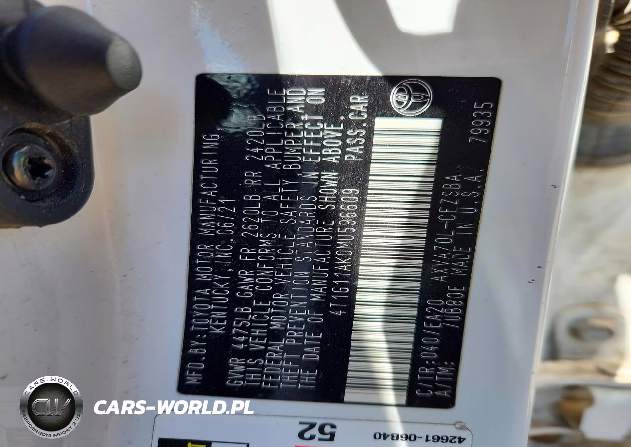 2021 Toyota Camry Se VIN:4T1G11AK0MU596609 - 12