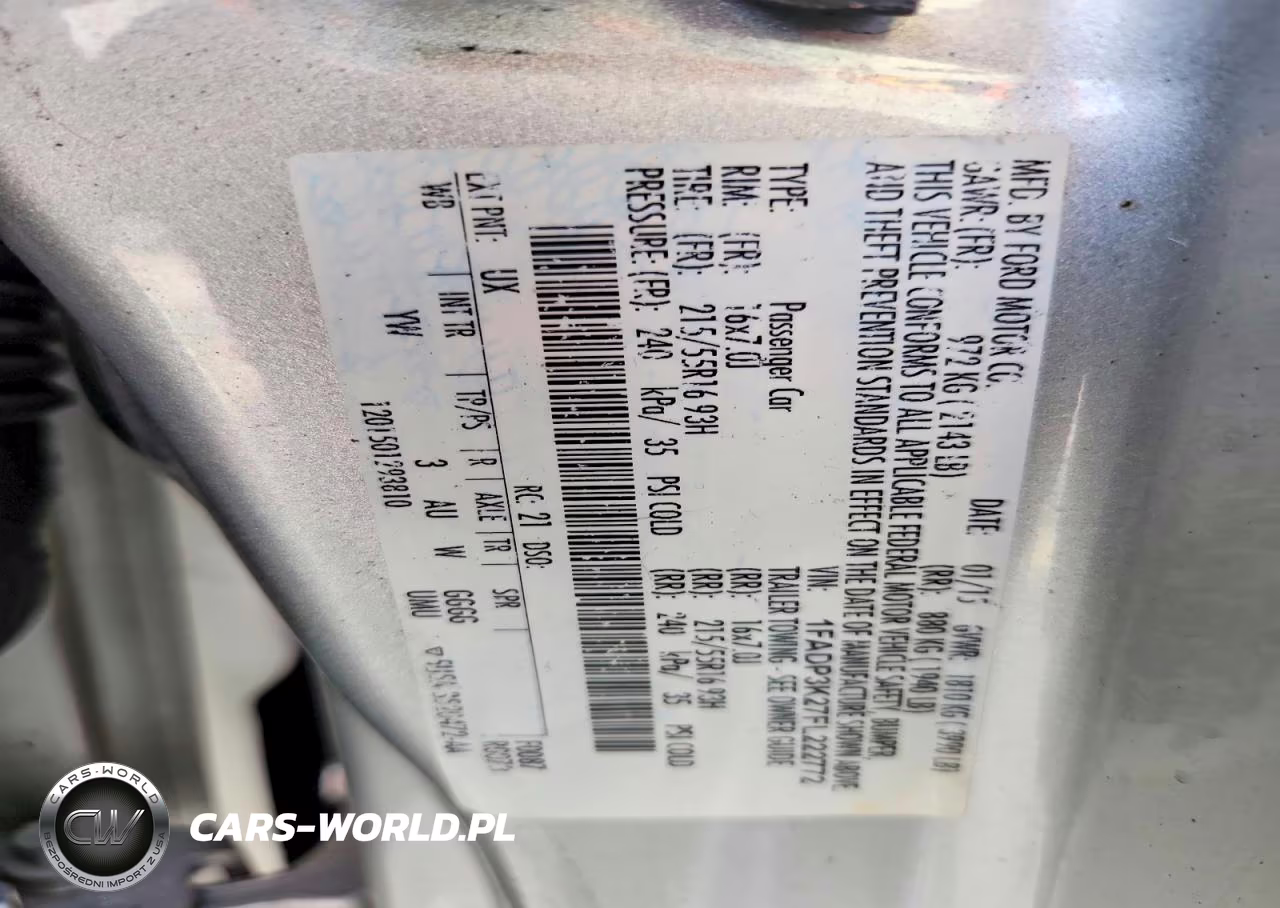 2015 Ford Focus Se VIN:1FADP3K27FL222772 - 12