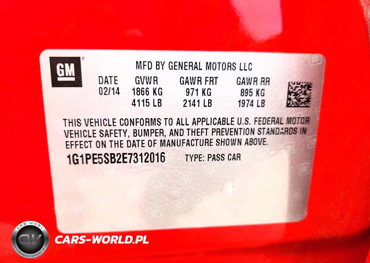 2014 Chevrolet Cruze Lt VIN:1G1PE5SB2E7312016 - 12