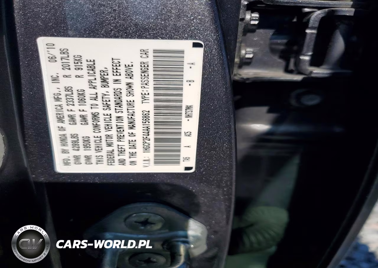 2010 Honda Accord Lxp VIN:1HGCP2F44AA156862 - 13